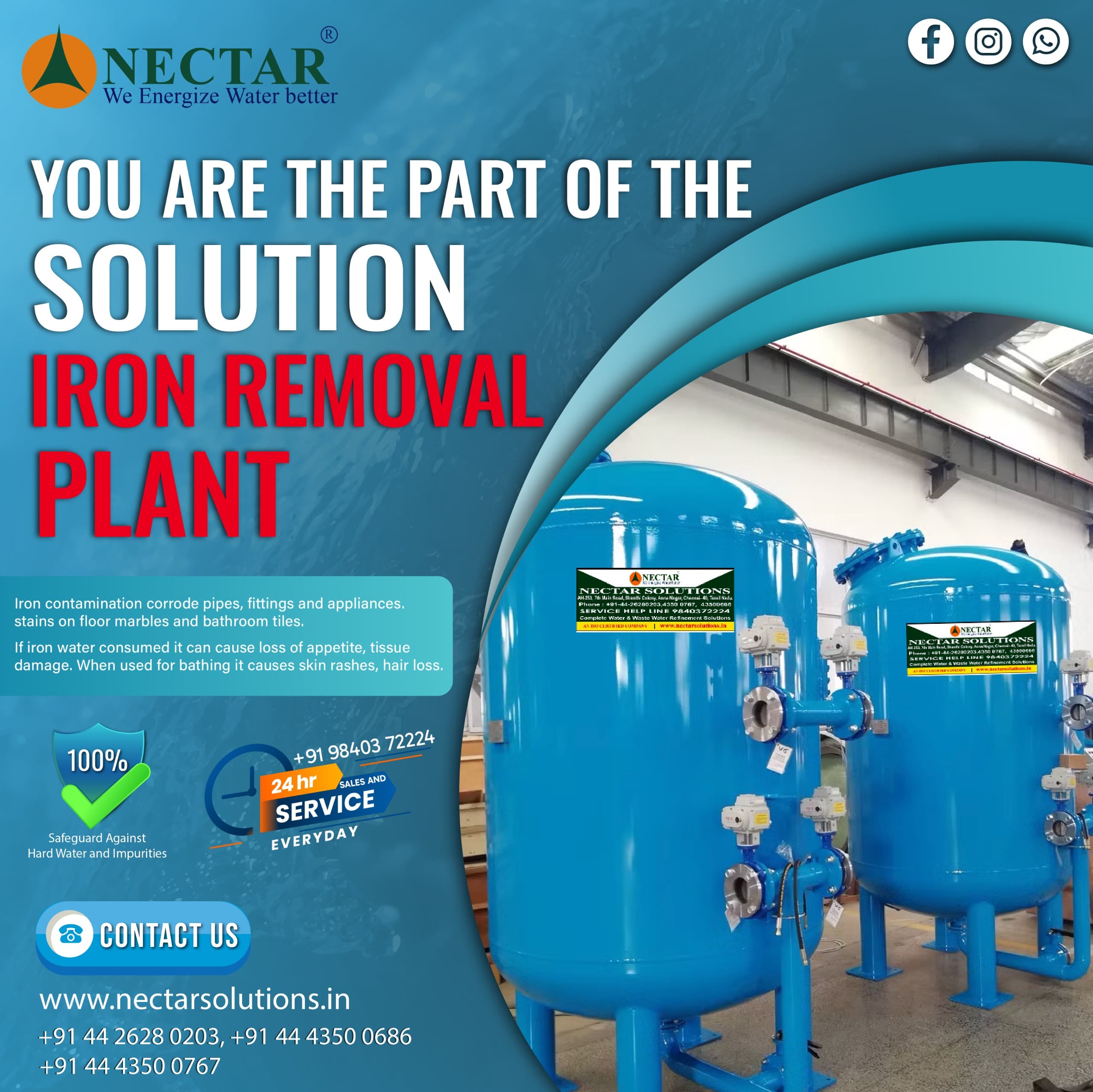 Iron Removal Plant for Home & Industry