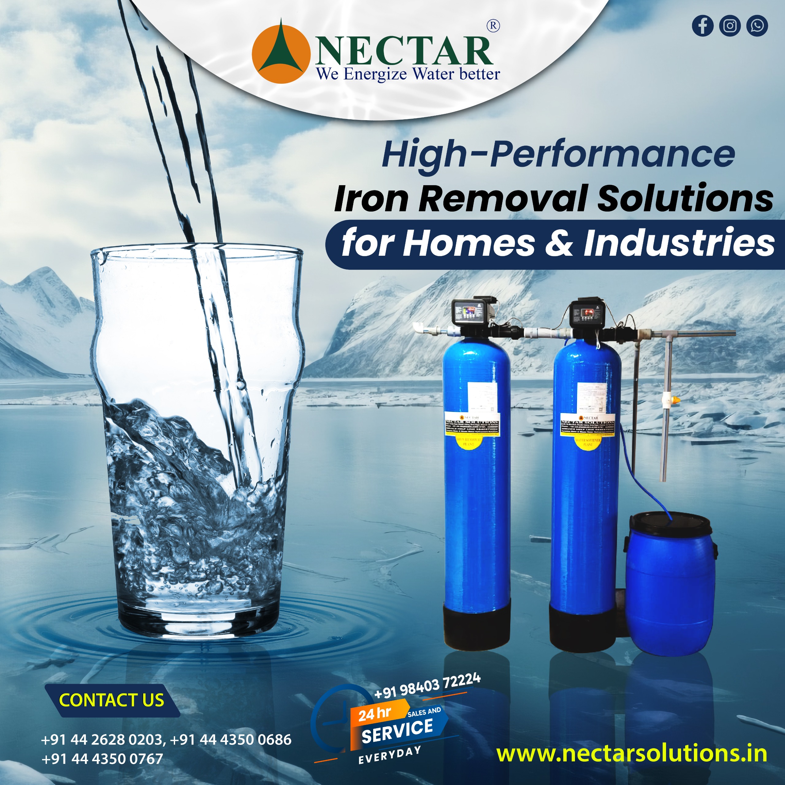 Iron Removal Systems for Homes & Industries