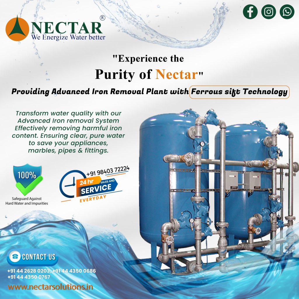 Best Iron Removal Plant with Ferrous Sift Technology