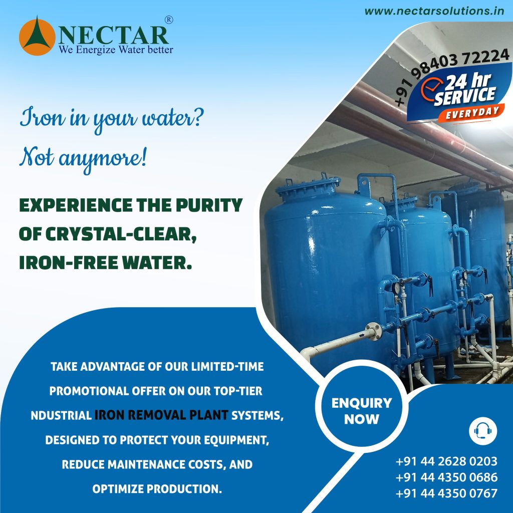 Iron Removal Plant for Industrial Water Treatment | Nectar Solutions